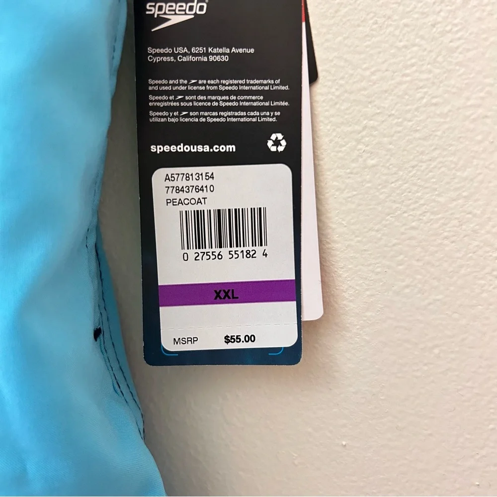 Speedo Redondo Edge 14” blue swim trunks size XXL